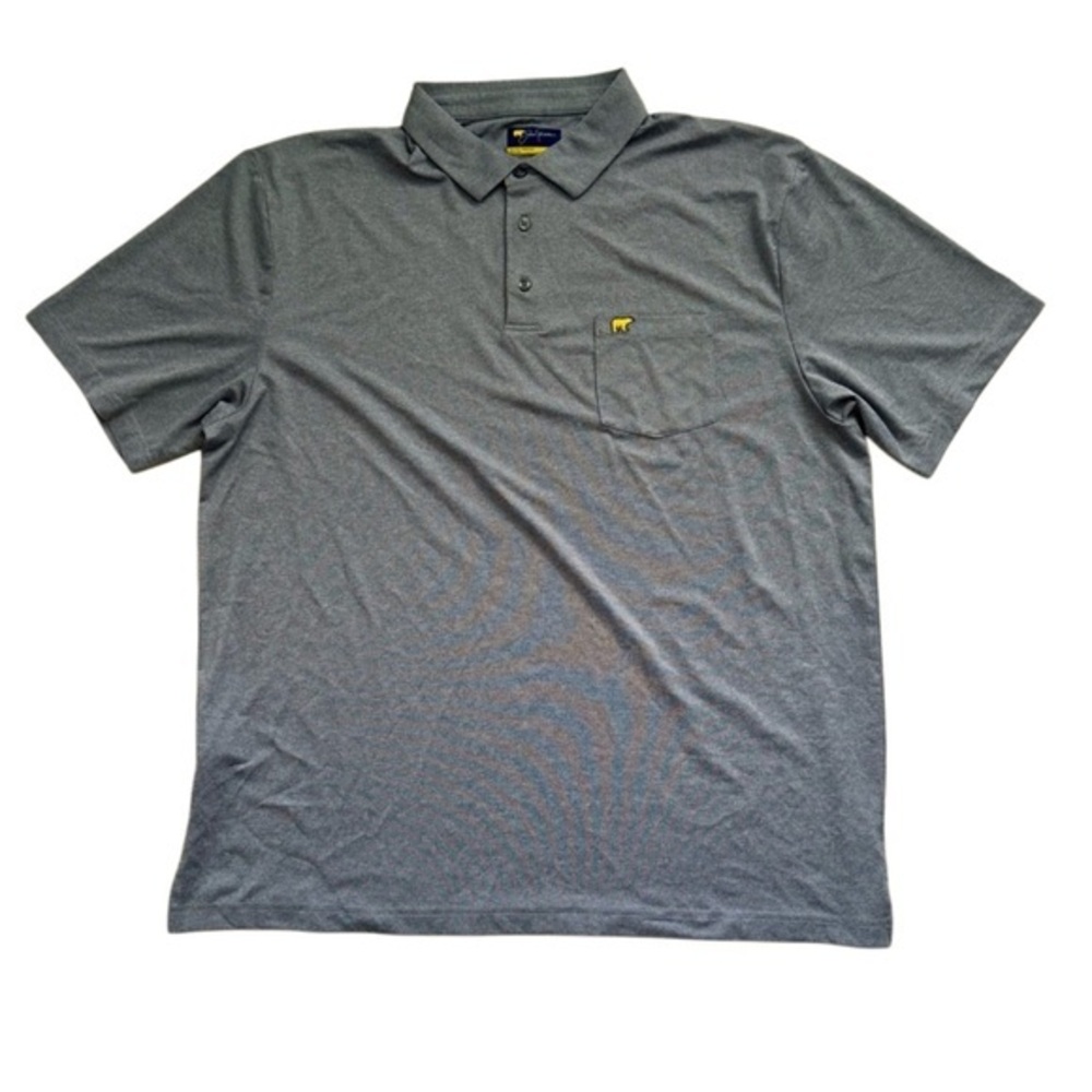 Jack Nicklaus Classic Gray Polo Shirt with Yellow Logo